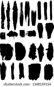 Hand drawn scribble symbols isolated on white background. Doodle style sketched Elements. Ink blots. Vector Grunge Brushes Stroke . Circle Frame. Logo Design .