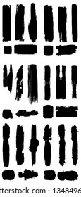 Hand drawn scribble symbols isolated on white background. Doodle style sketched Elements. Ink blots. Vector Grunge Brushes Stroke . Circle Frame. Logo Design .