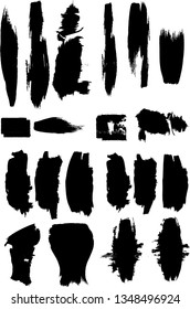 Hand drawn scribble symbols isolated on white background. Doodle style sketched Elements. Ink blots. Vector Grunge Brushes Stroke . Circle Frame. Logo Design .