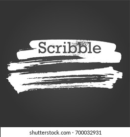 Hand drawn scribble symbols isolated on white background. Doodle style sketched Elements. Ink blots. Vector Grunge Brushes Stroke . Circle Frame. Logo Design .
