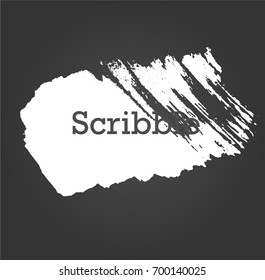 Hand drawn scribble symbols isolated on white background. Doodle style sketched Elements. Ink blots. Vector Grunge Brushes Stroke . Circle Frame. Logo Design .