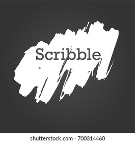 Hand drawn scribble symbols isolated on white background. Doodle style sketched Elements. Ink blots. Vector Grunge Brushes Stroke . Circle Frame. Logo Design .