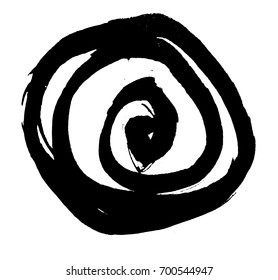 Hand drawn scribble symbols isolated on white background. Doodle style sketched Elements. Ink blots. Vector Grunge Brushes Stroke . Circle Frame. Logo Design .