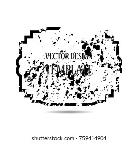 Hand drawn scribble symbols isolated on white background. Doodle style sketched Elements. Ink blots. Vector Grunge Brushes Stroke . Circle Frame. Logo Design .