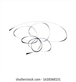 Hand drawn scribble tangled vector isolated on white background. 