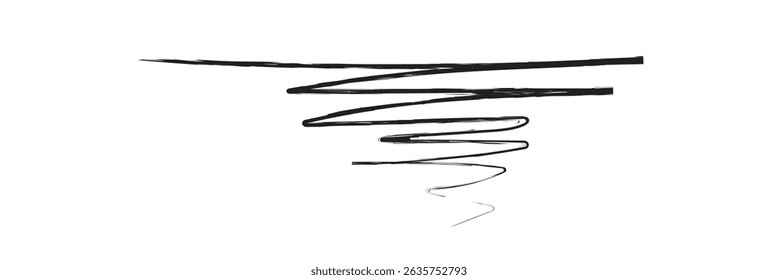 Ícone de vetor de sublinhado de linha de rabisco desenhado à mão isolado no fundo transparente. EPS 10