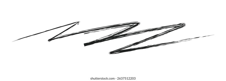 Hand drawn scribble underline line vector icon isolated on transparent background. EPS 10 