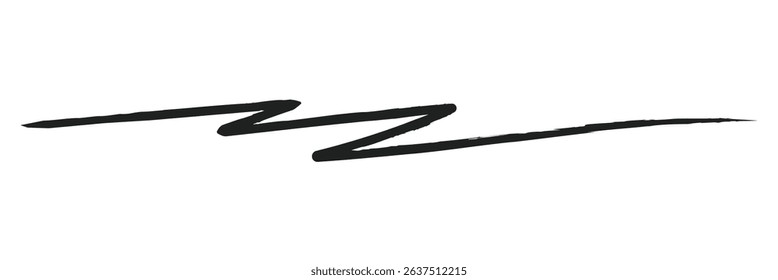 Hand drawn scribble underline line vector icon isolated on transparent background. EPS 10 