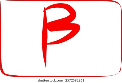 hand drawn scribbled beta math symbol