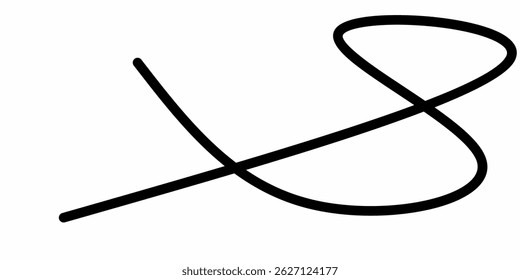 hand drawn scribbles Black swirling and winding lines. Hand drawn calligraphy swirls. Black wavy lines. Vector illustration in scribble style