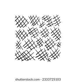 Hand drawn scribbles vector. Doodle, ink brush shapes, random chaotic lines. Charcoal pencil curly lines and squiggles, wide strokes. Black pencil sketches, drawings.