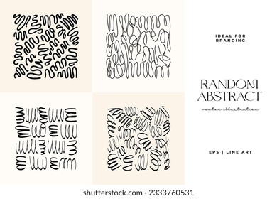 Hand drawn scribbles vector set. Doodle, ink brush shapes, random chaotic lines. Charcoal pencil curly lines and squiggles, wide strokes. Black pencil sketches, drawings.