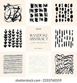 Hand drawn scribbles vector set. Doodle, ink brush shapes, random chaotic lines. Charcoal pencil curly lines and squiggles, wide strokes. Black pencil sketches, drawings.