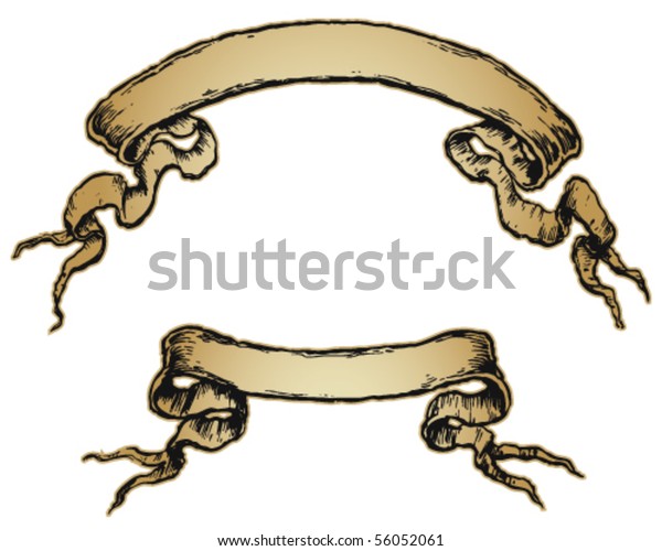 Hand Drawn Scrolls Stock Vector (Royalty Free) 56052061