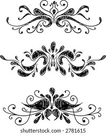 Hand drawn scrolls (ALL VECTOR)