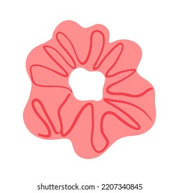 Hand Drawn Scrunchie Hair Tie Illustration Stock Vector (Royalty Free ...