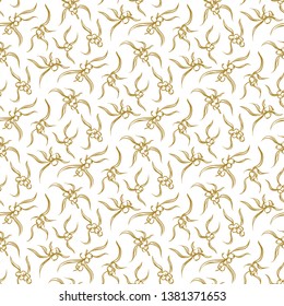 Hand drawn sea buckthorn pattern. Good for textile fabric design, wrapping paper and website wallpapers. Background design for tea, juice, ice cream, natural cosmetics, candy and bakery.