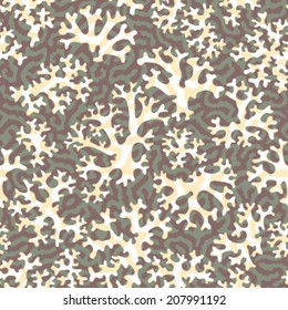 Hand Drawn Sea Corals Seamless Background Pattern