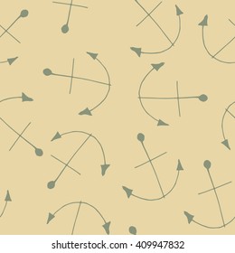 Hand drawn sea yakor.Besshovnye abstract pattern vector. Design can be used for paper, wallpaper, textile, fabric.