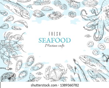 Seafood Border Images, Stock Photos & Vectors | Shutterstock