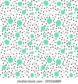 Hand drawn seamless abstract background. Modern vector pattern.