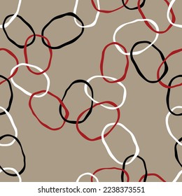 Hand drawn seamless abstract  chain  pattern. Vector Illustration. svg