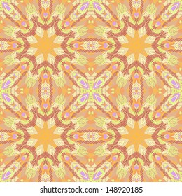 Hand drawn seamless abstract pattern. Vector illustration