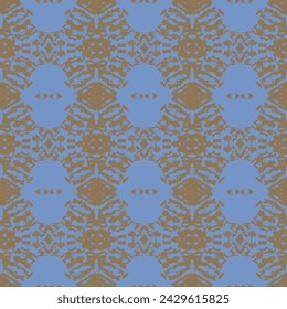  Hand drawn seamless abstract pattern from tiles. Bizarre Art Illustration