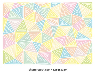 Hand Drawn Seamless Background.
Geometrical linear triangles pattern.