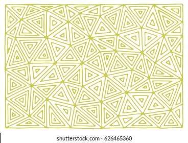 Hand Drawn Seamless Background.
Geometrical linear triangles pattern.