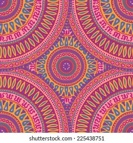 Hand drawn  seamless background in indian style.  All objects are conveniently grouped  and are easily editable.
