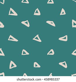 hand drawn seamless brushstrokes triangles vector pattern 