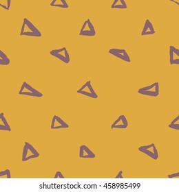 hand drawn seamless brushstrokes triangles pattern 