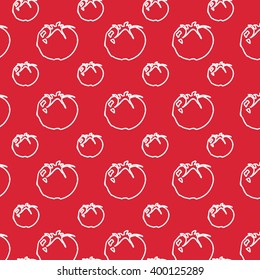Hand drawn seamless colorful food pattern