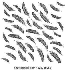 Hand drawn seamless doodle pattern with business symbols