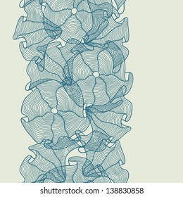 Hand drawn seamless floral pattern.