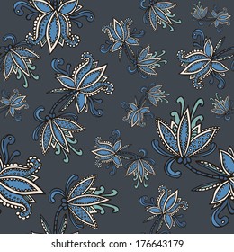 hand drawn seamless floral pattern