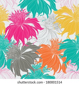Hand Drawn Seamless Floral Pattern