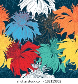 Hand Drawn Seamless Floral Pattern
