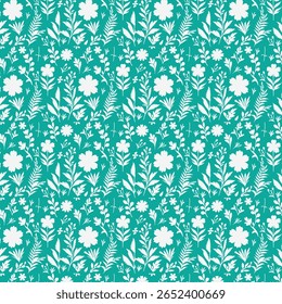 Hand drawn seamless floral pattern background.