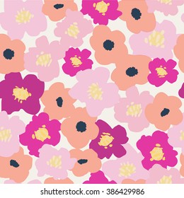 Hand drawn seamless floral pattern.