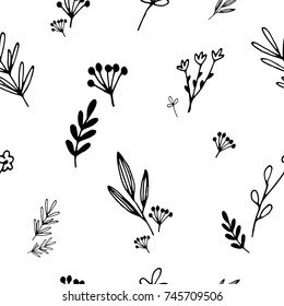 Hand drawn seamless floral pattern made in vector.For backround, fabric or other types of design.