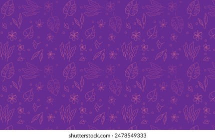 Dibujado a mano sin costura de Vector floral sin patrón