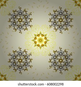 Hand drawn seamless flower illustration. Seamless pattern abstract floral background. Vector sketch of many abstract flowers in colors.