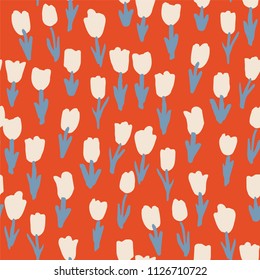 Hand Drawn Seamless Flower Pattern