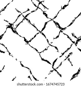 Handgezeichnet Nahtloser Grunge Diagonaler Streifen. Vektorillustration. Schwarze Linien auf weißem Hintergrund.
