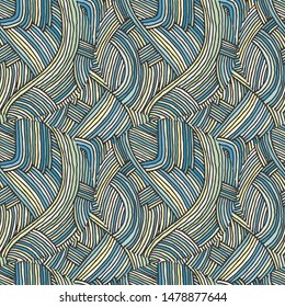 Hand drawn seamless grunge texture. Artistic illustration of rough graphic pattern, ethnic abstract line, tribal ink symbol. Vector image