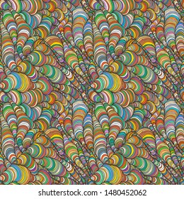 Hand drawn seamless grunge texture. Artistic illustration of rough graphic pattern, ethnic abstract line, tribal ink symbol. Vector image