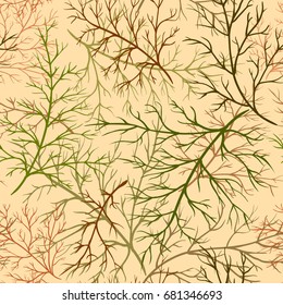 Hand drawn seamless herbal pattern