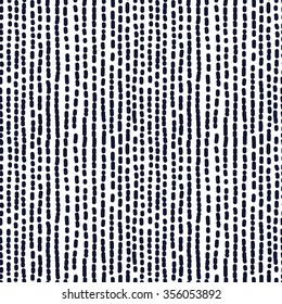 Hand drawn seamless indigo irregular dotted line texture, vector illustration